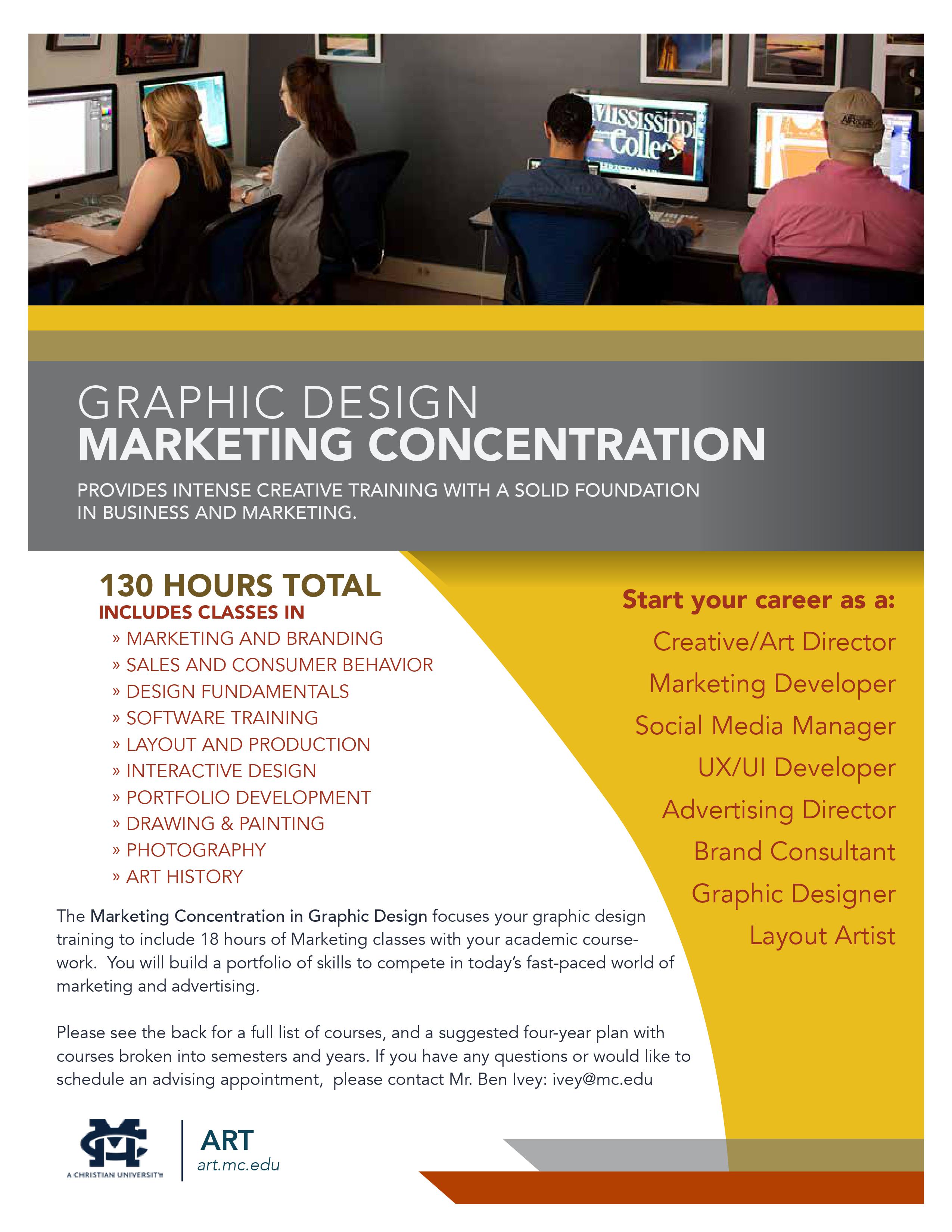 Graphic Design, B.S. With Marketing Concentration Flyer