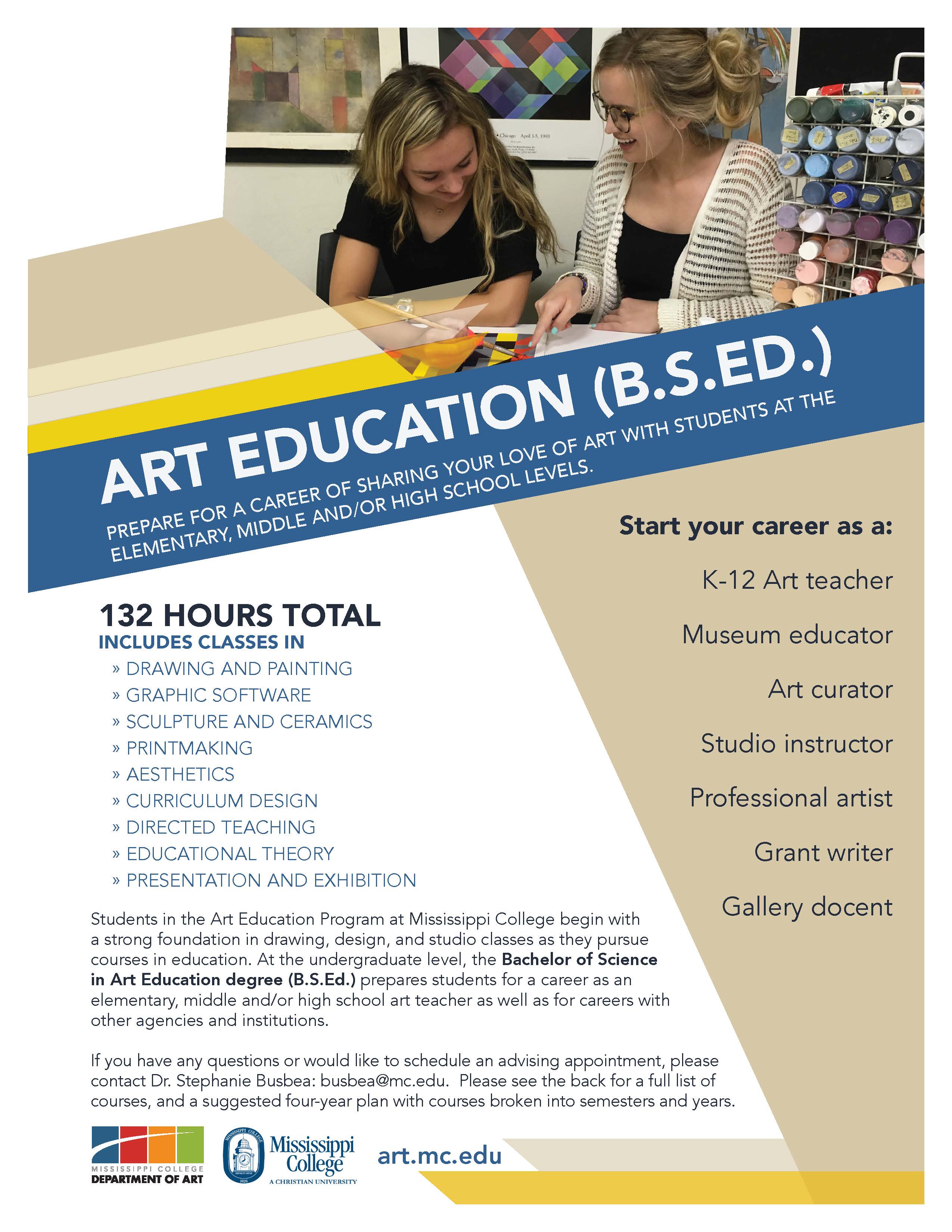 Art Education, B.S.Ed. Flyer