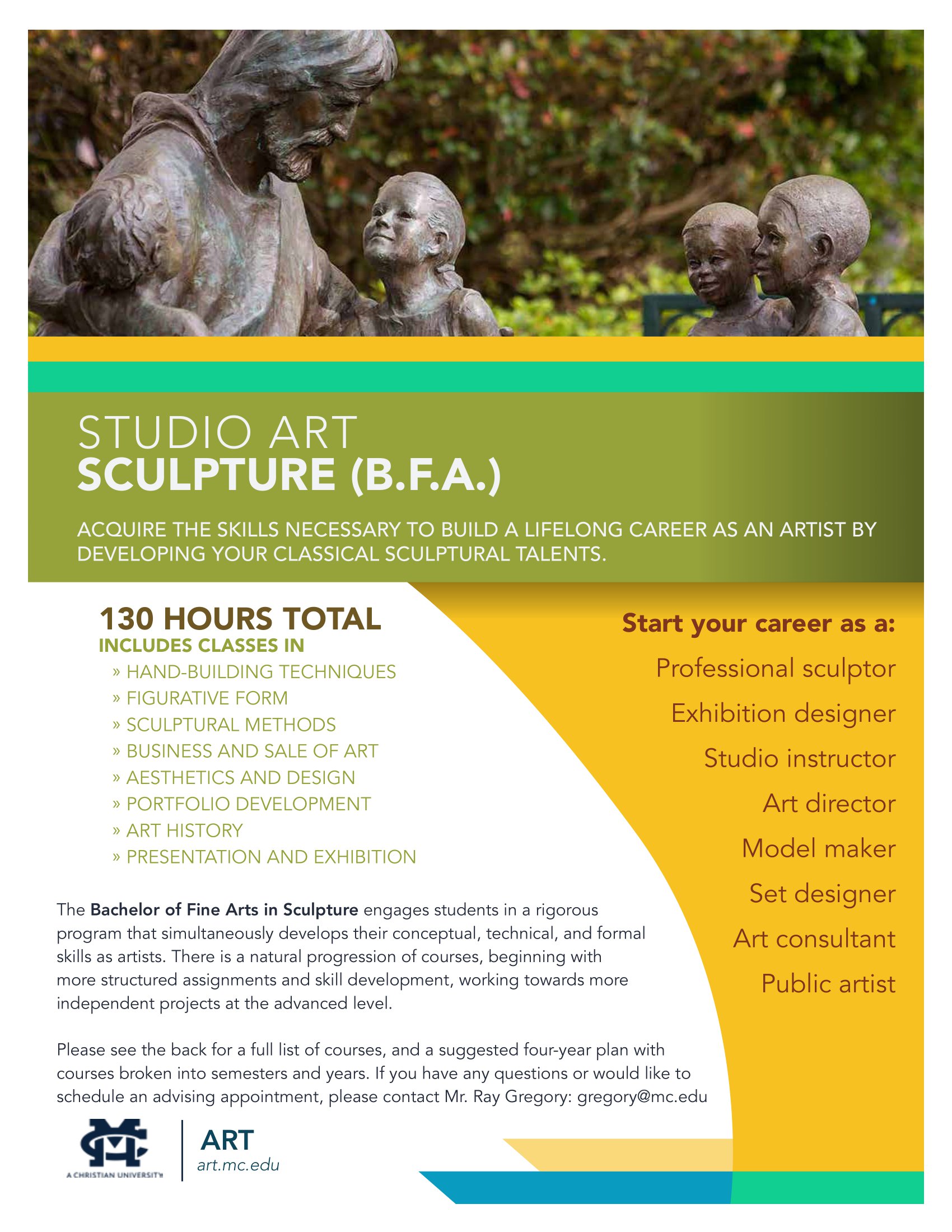 Sculpture, B.F.A. Flyer